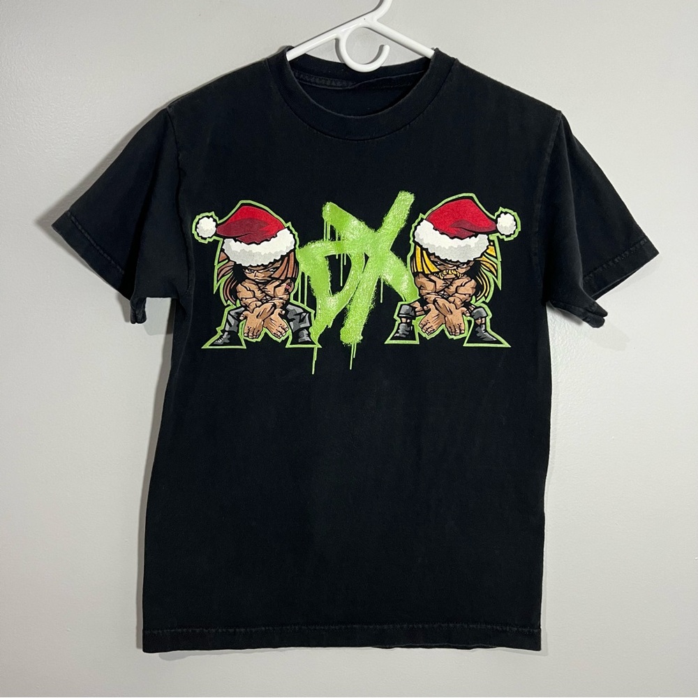 Vintage WWE DX D-Generation X Merry DX-Mas Christmas Black T-Shirt Boys Large